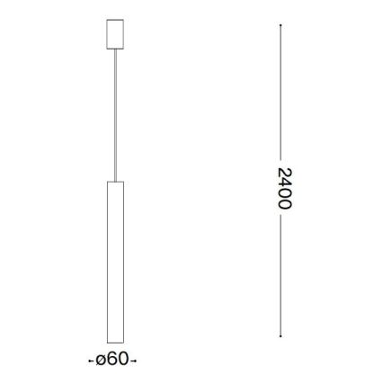 Ideal Lux - LED lampa wisząca na lince LOOK 1xGU10/7W/230V CRI 90 śr. 6 cm biała