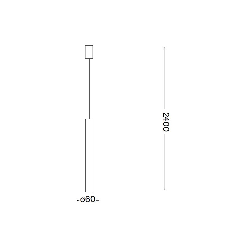 Ideal Lux - LED lampa wisząca na lince LOOK 1xGU10/7W/230V CRI 90 śr. 6 cm biała