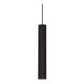 Ideal Lux - LED lampa wisząca na przewodzie LOOK 1xGU10/7W/230V CRI 90 śr. 6 cm czarna