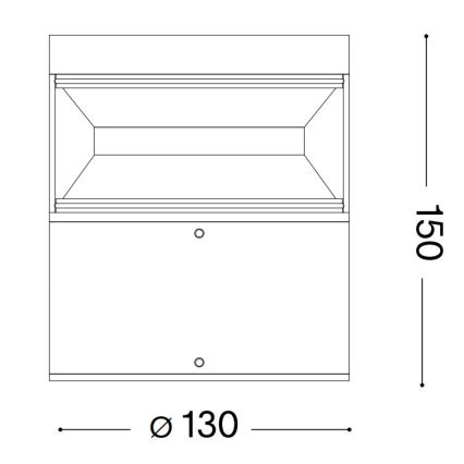 Ideal Lux - LED Lampa zewnętrzna BOEING LED/14W/230V 15 cm CRI 90 IP65 antracyt