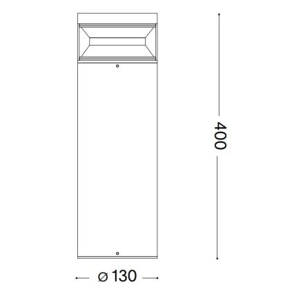 Ideal Lux - LED Lampa zewnętrzna BOEING LED/14W/230V 40 cm CRI 90 IP65 czarny
