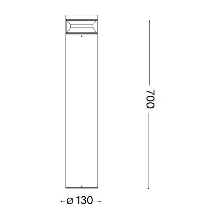 Ideal Lux - LED Lampa zewnętrzna BOEING LED/14W/230V śr. 70 cm CRI 90 IP65 brązowy