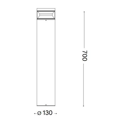 Ideal Lux - LED Lampa zewnętrzna BOEING LED/14W/230V śr. 70 cm CRI 90 IP65 czarny
