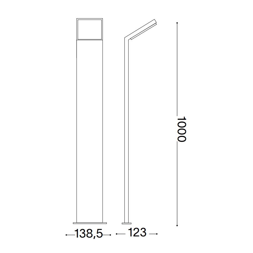 Ideal Lux - LED Lampa zewnętrzna STYLE LED/8,5W/230V 4000K 100 cm CRI 90 IP54 antracyt