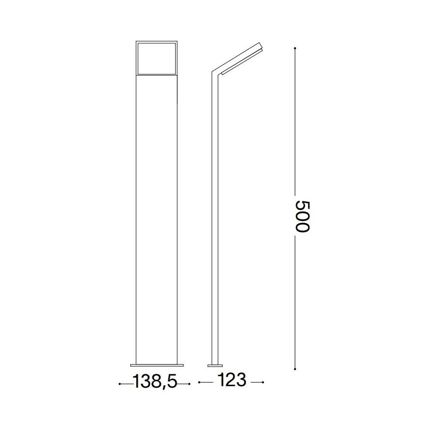 Ideal Lux - LED Lampa zewnętrzna STYLE LED/8,5W/230V 4000K 50 cm CRI 90 IP54 czarny