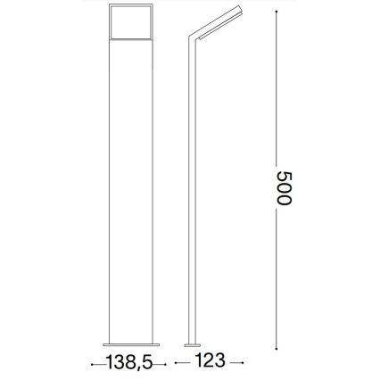 Ideal Lux - LED Lampa zewnętrzna STYLE LED/8,5W/230V 3000K 50 cm CRI 90 IP54 antracyt