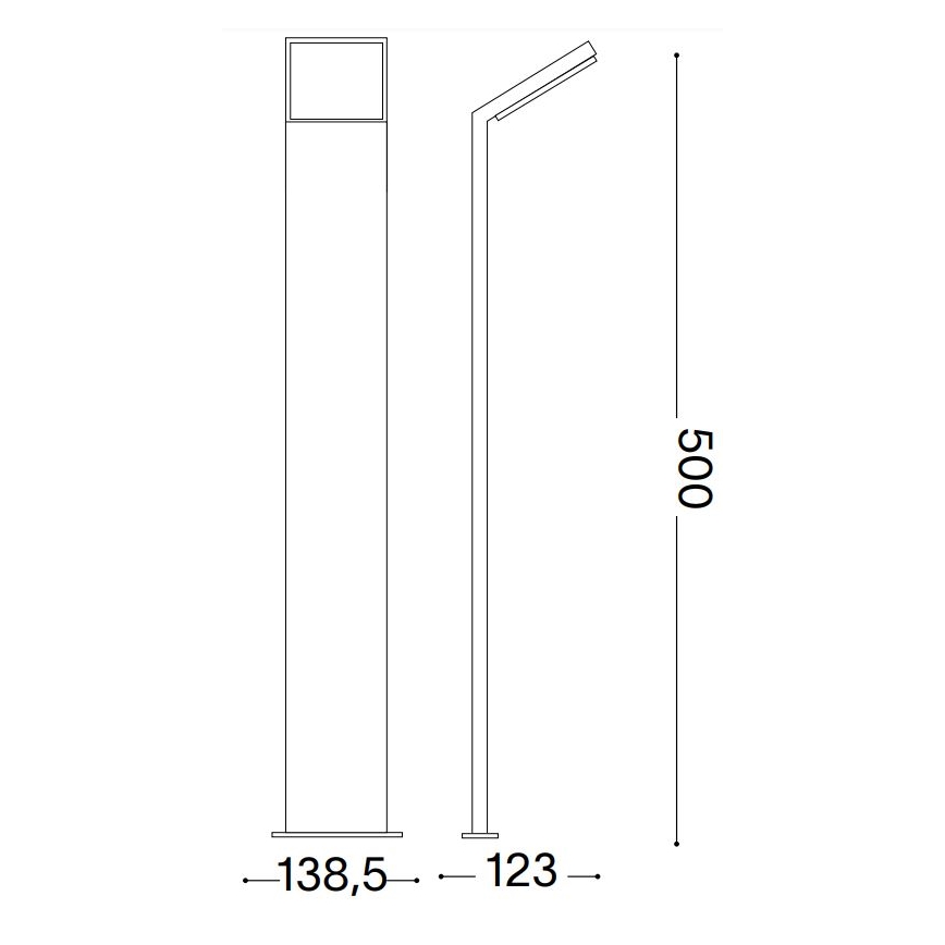 Ideal Lux - LED Lampa zewnętrzna STYLE LED/8,5W/230V 3000K 50 cm CRI 90 IP54 antracyt