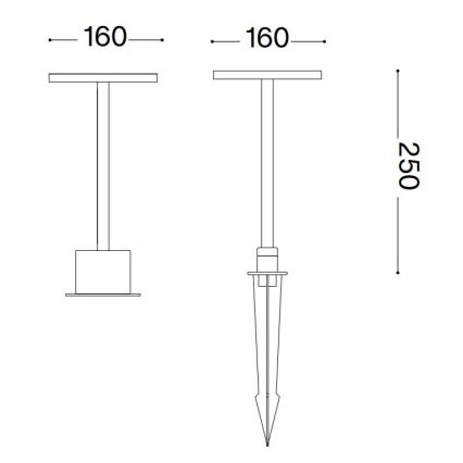 Ideal Lux - LED Lampa zewnętrzna TOFFEE LED/11W/230V CRI 90 IP65 antracyt