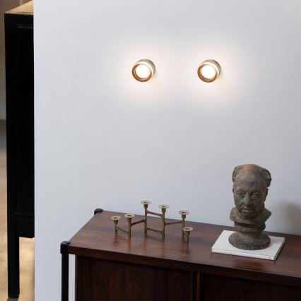 Ideal Lux - LED plafon łazienkowy LOLLY 1xGX53/9W/230V, śr. 10,5 cm, IP44, złoty/przydymiony beżowy