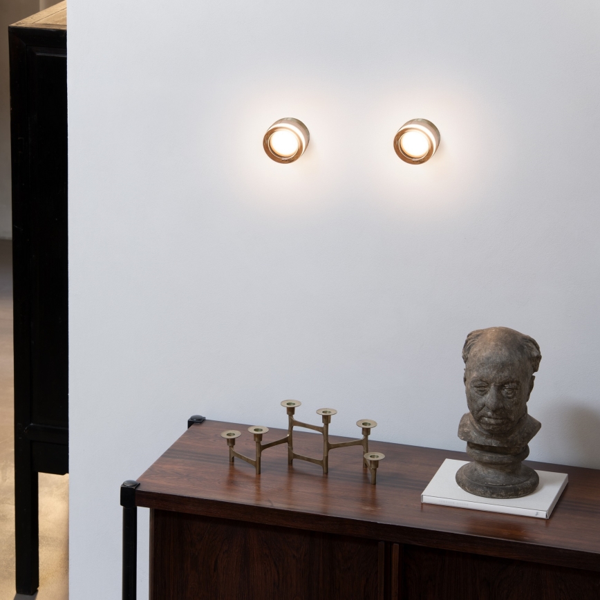 Ideal Lux - LED plafon łazienkowy LOLLY 1xGX53/9W/230V, śr. 10,5 cm, IP44, złoty/przydymiony beżowy