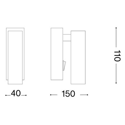 Ideal Lux - LED oprawa ścienna punktowa PAGE LED/3W/230V CRI 90 czarna