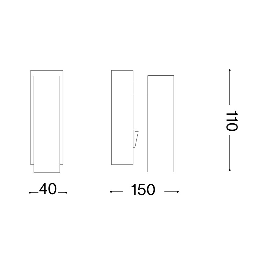 Ideal Lux - LED oprawa ścienna punktowa PAGE LED/3W/230V CRI 90 czarna
