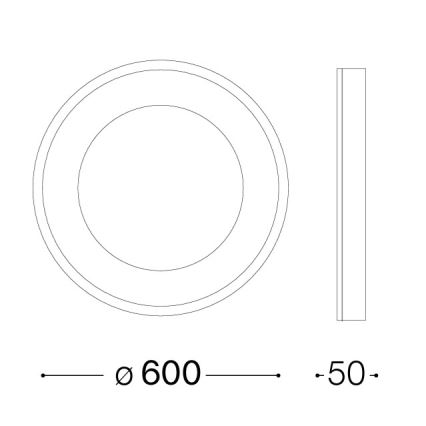 Ideal Lux - LED oprawa sufitowa PLANET LED/29W/230V CRI 90 śr. 60 cm biała