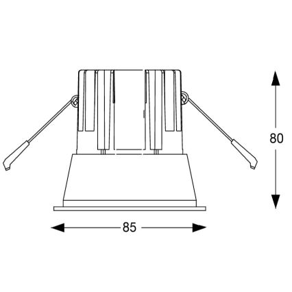 Ideal Lux - LED oprawa wpuszczana sufitowa GAME TRIM LED/11W/230V 4000K CRI 90, średnica 8,5 cm, IP40, złota/biała
