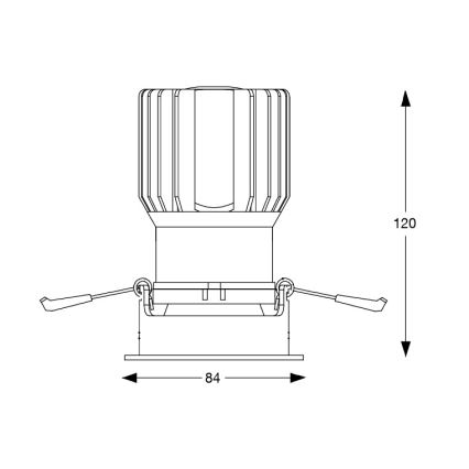 Ideal Lux - Oprawa wpuszczana LED GAME TRIM LED/11W/230V 3000K CRI 90 8,4x8,4 cm IP40 biała