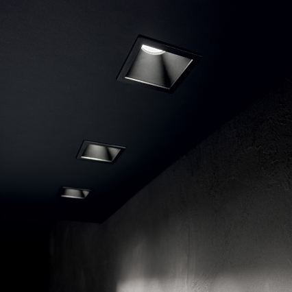 Ideal Lux - Oprawa sufitowa wpuszczana GAME TRIM LED/11W/230V 3000K CRI 90 8,4x8,4 cm IP40 czarna