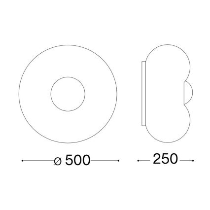 Ideal Lux - LED Plafon ARIZONA 5xGX53/9W/230V śr. 50 cm biały