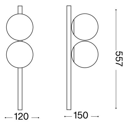 Ideal Lux - LED Plafon BINOMIO 2xG9/3W/230V biały