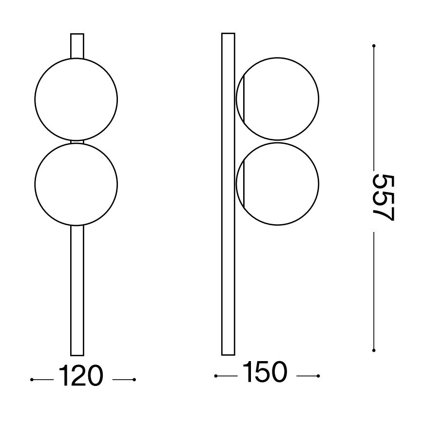Ideal Lux - LED Plafon BINOMIO 2xG9/3W/230V biały