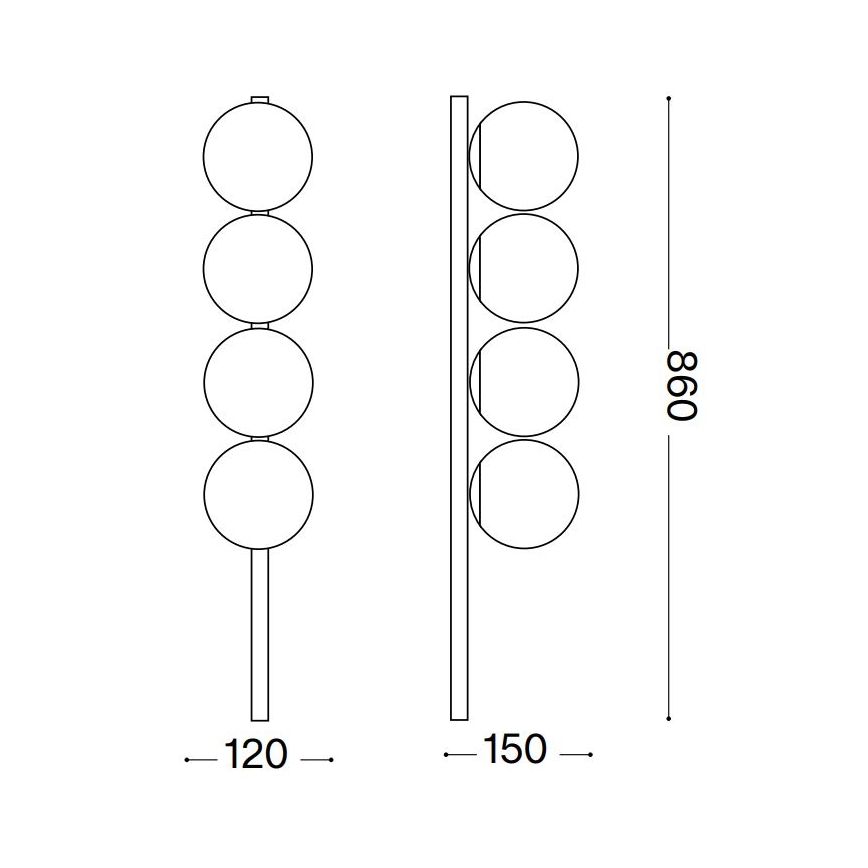 Ideal Lux - LED Plafon BINOMIO 4xG9/3W/230V biały