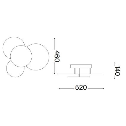 Ideal Lux - LED Plafon CLOUD LED/33W/230V CRI 90 biały