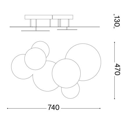 Ideal Lux - LED Plafon CLOUD LED/46W/230V CRI 90 biały