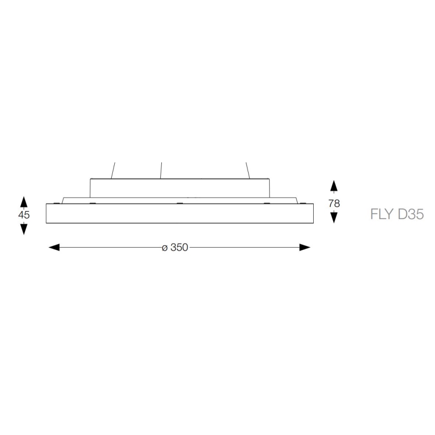 Ideal Lux - LED Plafon FLY LED/18W/230V 2700K śr. 35 cm CRI 90 IP40 biały