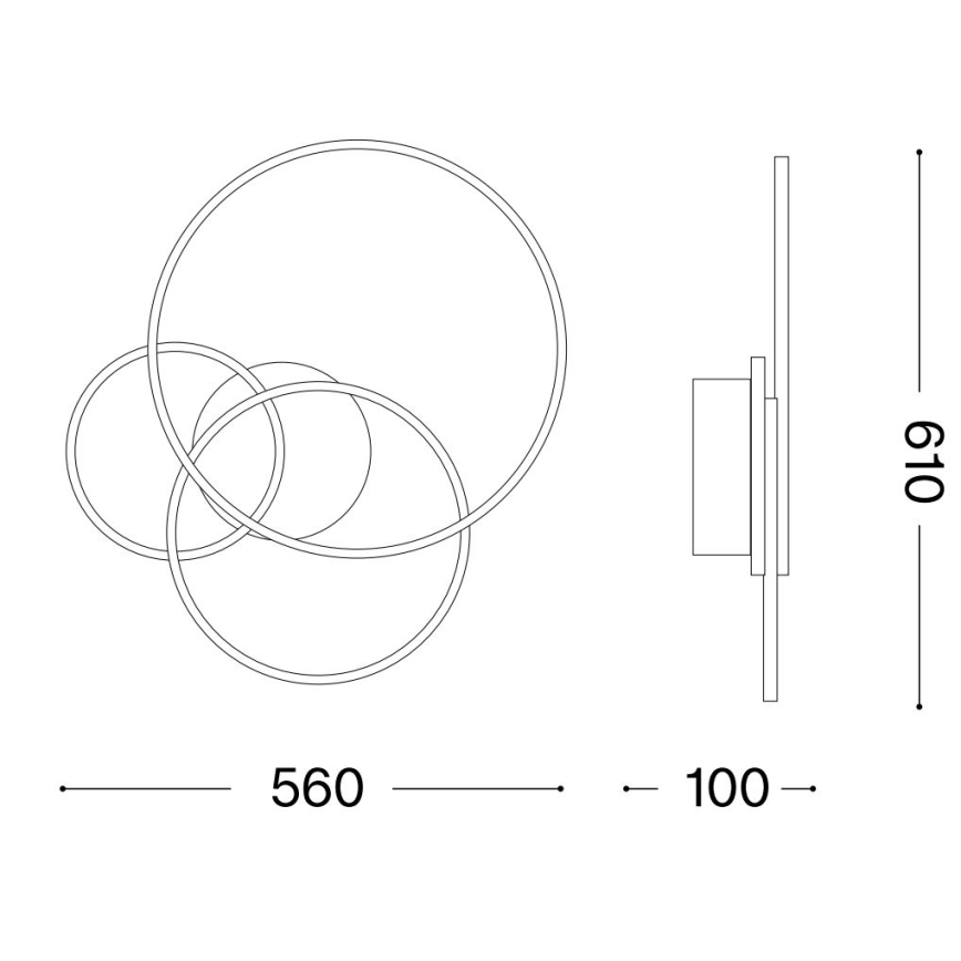 Ideal Lux - LED Plafon FRAME LED/41W/230V