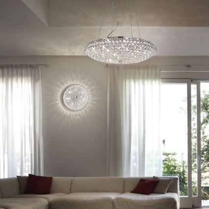 Ideal Lux - LED Plafon kryształowy KING 3xG9/3W/230V śr. 25,5 cm chrom błyszczący