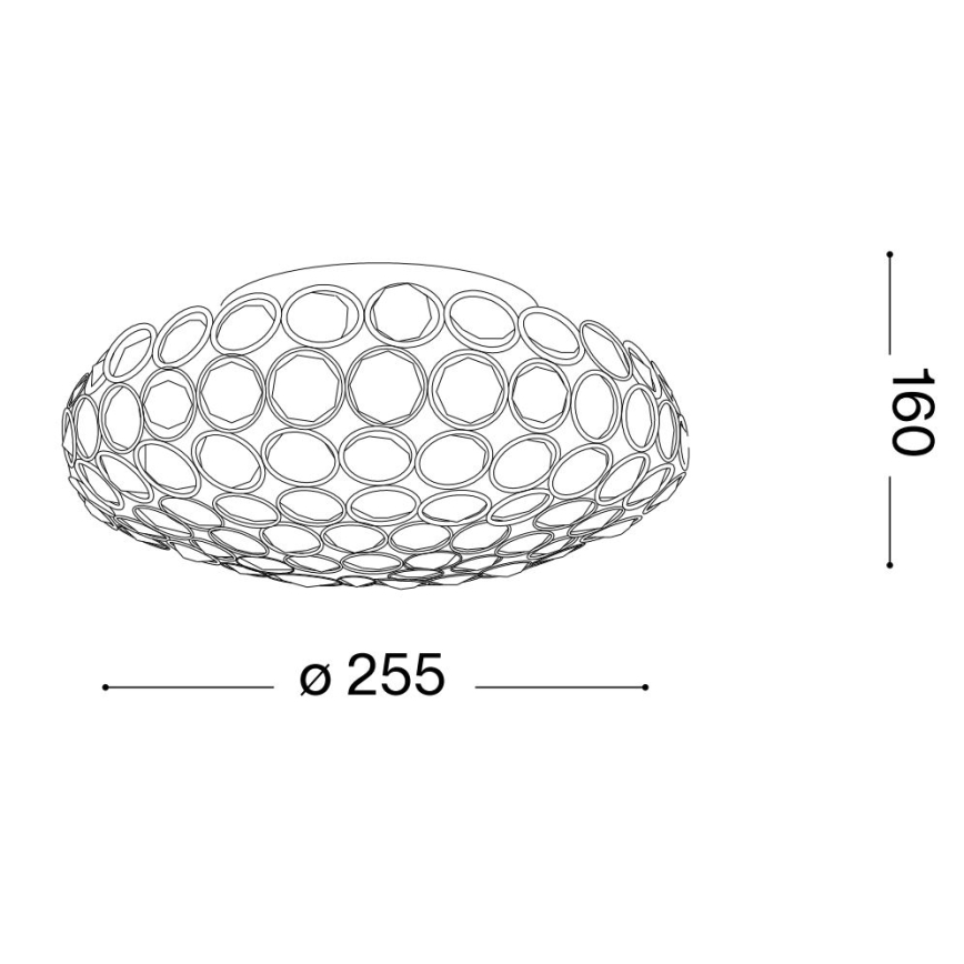 Ideal Lux - LED Plafon kryształowy KING 3xG9/3W/230V śr. 25,5 cm chrom błyszczący
