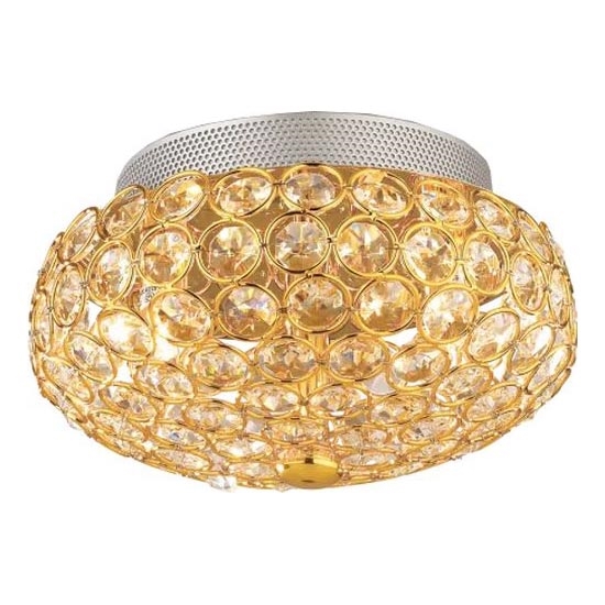Ideal Lux - LED Plafon kryształowy KING 3xG9/3W/230V śr. 25,5 cm złoty