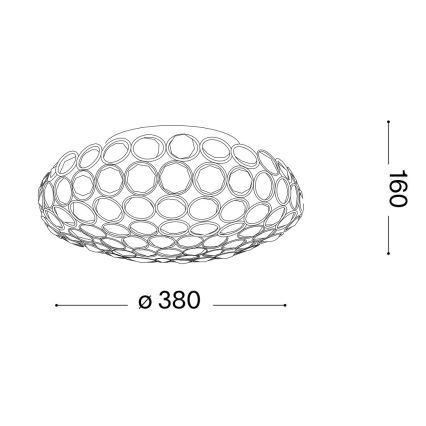 Ideal Lux - LED Plafon kryształowy KING 5xG9/3W/230V śr. 38 cm chrom błyszczący