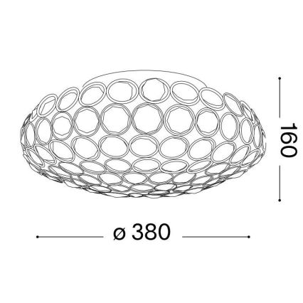 Ideal Lux - LED Plafon kryształowy KING 5xG9/3W/230V śr. 38 cm złoty