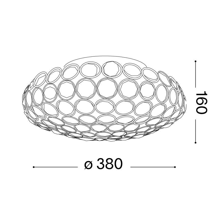 Ideal Lux - LED Plafon kryształowy KING 5xG9/3W/230V śr. 38 cm złoty