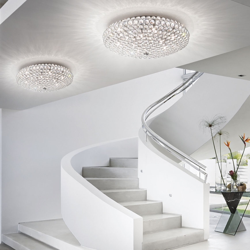 Ideal Lux - LED Plafon kryształowy KING 9xG9/3W/230V śr. 53,5 cm chrom błyszczący