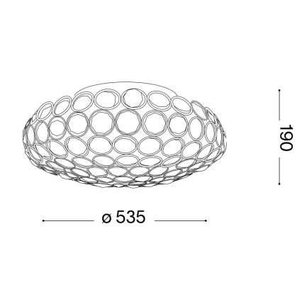 Ideal Lux - LED Plafon kryształowy KING 9xG9/3W/230V śr. 53,5 cm chrom błyszczący