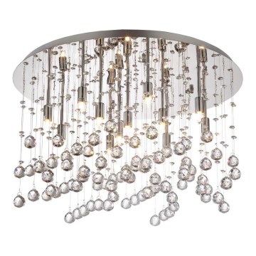 Ideal Lux - LED Plafon kryształowy MOONLIGHT 12xG9/3W/230V śr. 60 cm chrom błyszczący