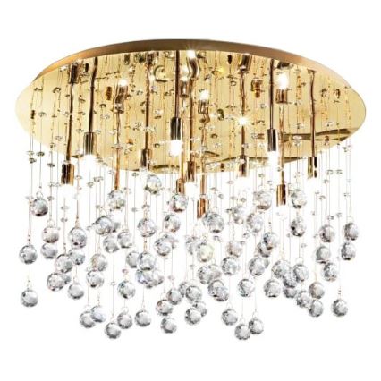 Ideal Lux - LED Plafon kryształowy MOONLIGHT 15xG9/3W/230V śr. 80 cm złoty