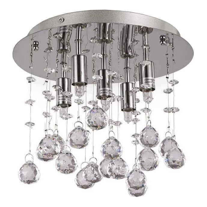 Ideal Lux - LED Plafon kryształowy MOONLIGHT 5xG9/3W/230V śr. 26 cm chrom błyszczący