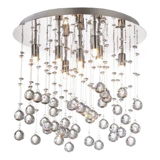 Ideal Lux - LED Plafon kryształowy MOONLIGHT 8xG9/3W/230V śr. 40 cm chrom błyszczący