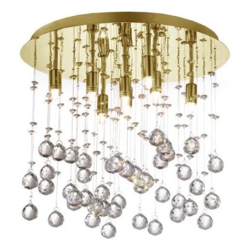 Ideal Lux - LED Plafon kryształowy MOONLIGHT 8xG9/3W/230V śr. 40 cm złoty