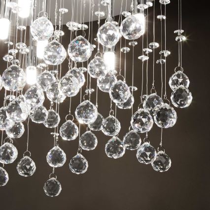 Ideal Lux - LED Plafon kryształowy MOONLIGHT 8xG9/3W/230V śr. 40 cm złoty