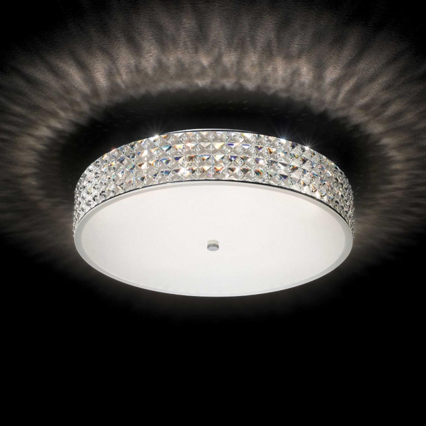 Ideal Lux - LED Plafon kryształowy ROMA 9xG9/3W/230V śr. 50 cm chrom błyszczący