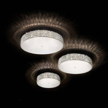 Ideal Lux - LED Plafon kryształowy ROMA 9xG9/3W/230V śr. 50 cm chrom błyszczący