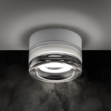 Ideal Lux - LED plafon łazienkowy LOLLY 1xGX53/9W/230V śr. 10,5 cm IP44 biały/przezroczysty