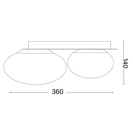 Ideal Lux - LED Plafon NINFEA 2xGX53/9W/230V biały