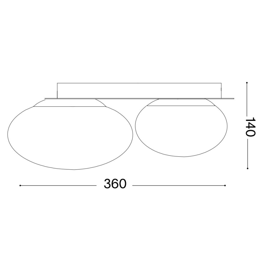 Ideal Lux - LED Plafon NINFEA 2xGX53/9W/230V biały