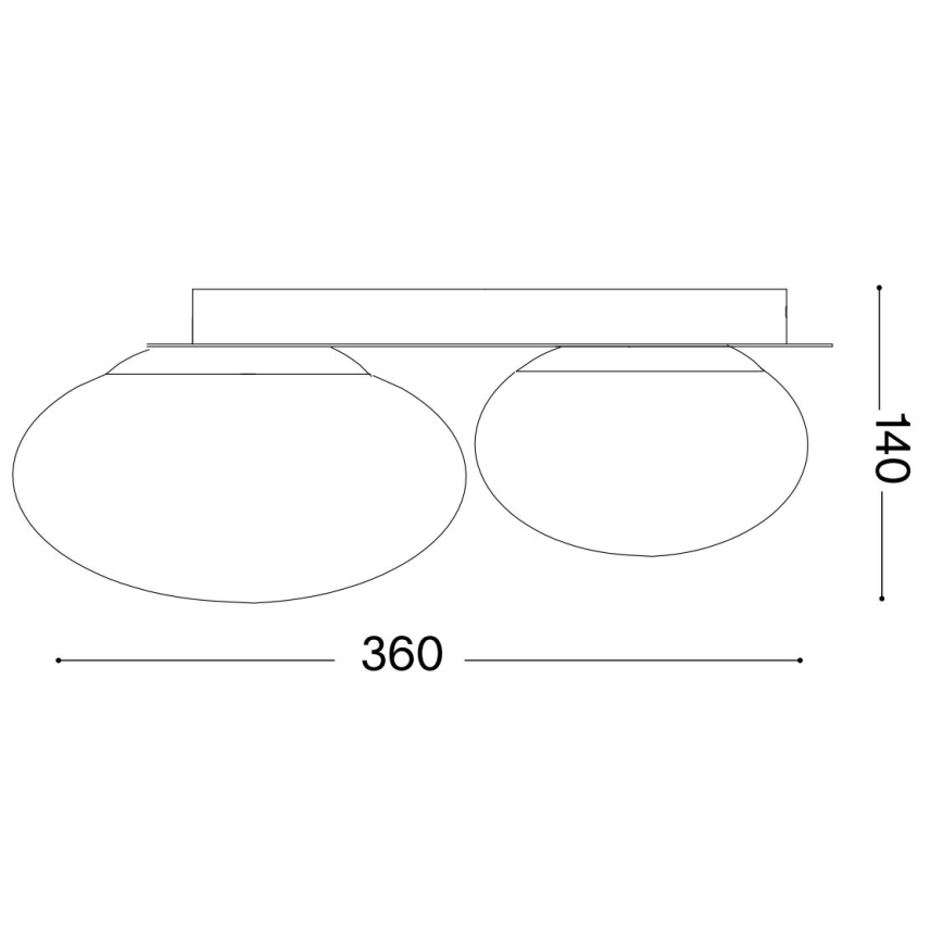Ideal Lux - LED Plafon NINFEA 2xGX53/9W/230V złoty