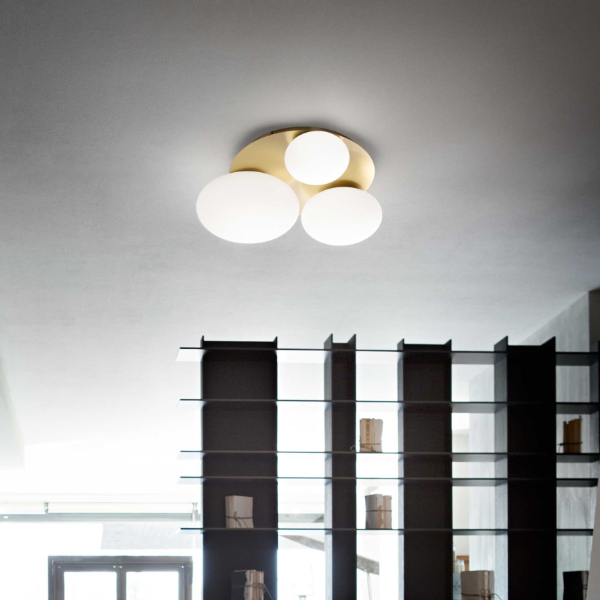 Ideal Lux - LED Plafon NINFEA 3xGX53/9W/230V złoty