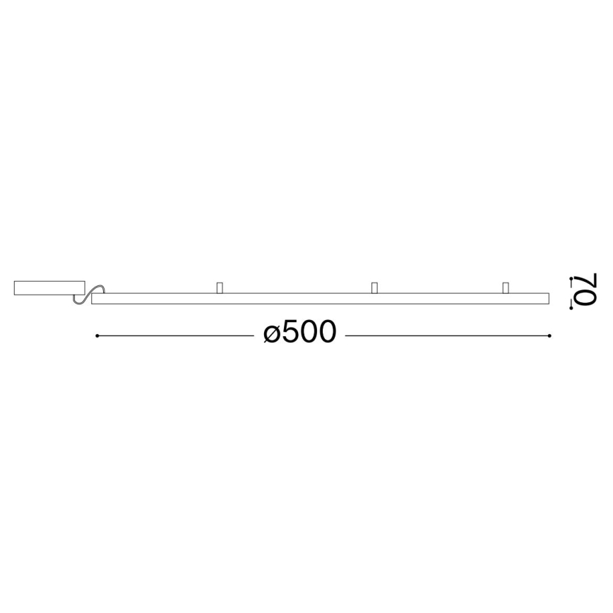 Ideal Lux - LED Plafon ORACLE SLIM LED/29W/230V 2700K śr. 50 cm biały